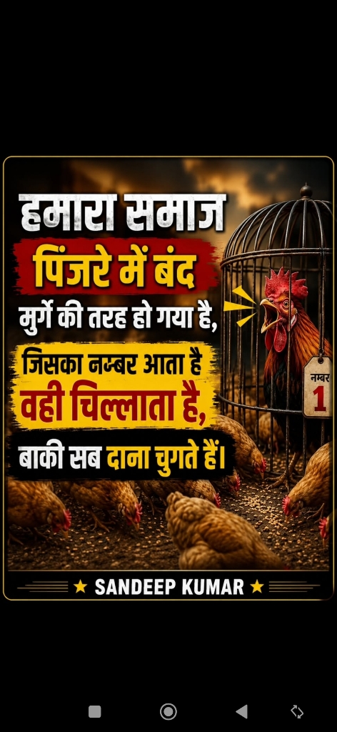 बंद पिंजरे में मुरगा: क्या हमारे सामान का यही हाल?