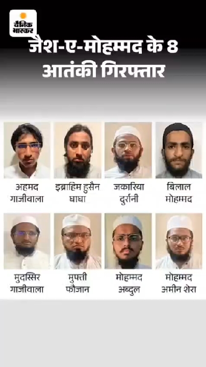 गुजरात-मध्य प्रदेश से जैश-ए-मोहम्मद के 8 आतंकी गिरफ्तार: ATS की पूछताछ जारी