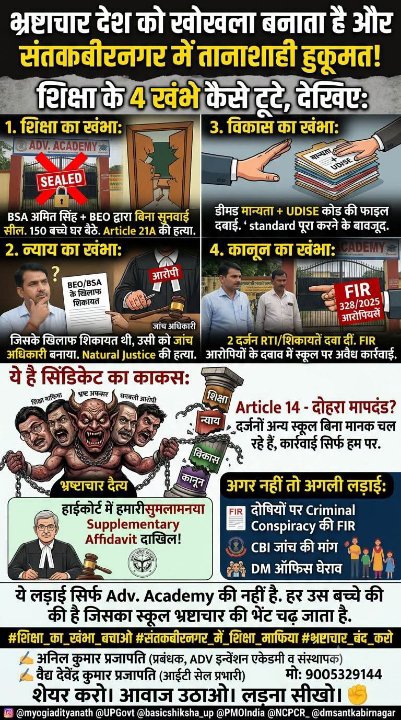 व्यवस्था के चार स्तंभों की कड़वी सच्चाई: भ्रष्टाचार, अन्याय और मजबूरी