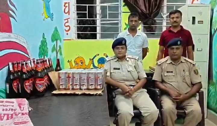 जहानाबाद में उत्पाद विभाग की बड़ी कार्रवाई, गिट्टी ट्रक से 123 लीटर बीयर बरामद