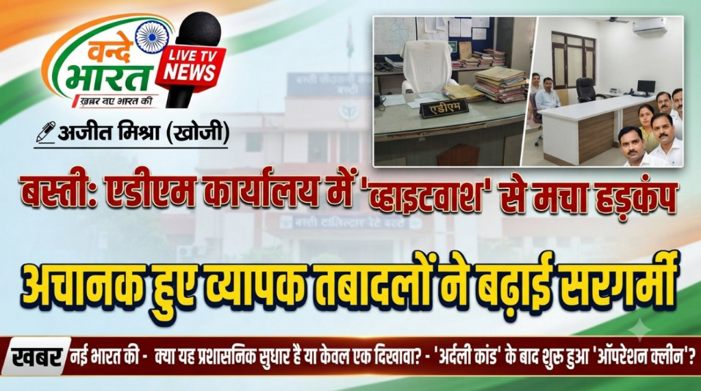 बस्ती एडीएम कार्यालय में 'व्हाइटवॉश' से मचा हड़कंप, खुला सिस्टम का राज?
