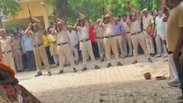 शहीद सब-इंस्पेक्टर मुकेश फोगाट को राजकीय सम्मान के साथ अंतिम विदाई