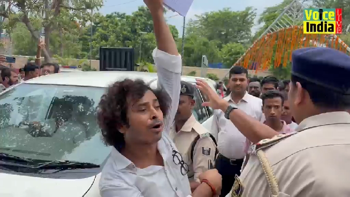 सीएम सम्राट चौधरी के जाते ही युवक ने लगाए मुर्दाबाद के नारे
