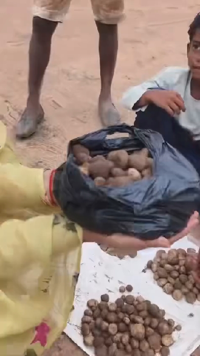विधायक मीना सिंह ने काफिला रोक बुजुर्ग महिला से खरीदा पुटू