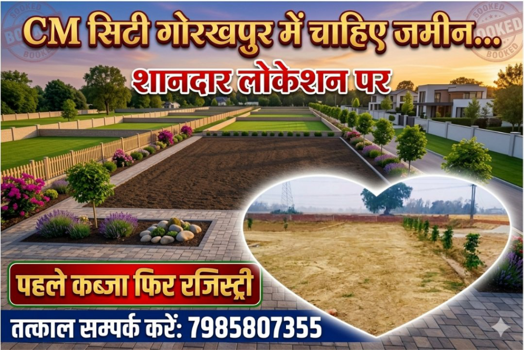 सस्ते दाम पर गोरखपुर में प्लॉट खरीदने का मौका, पहले कब्जा फिर रजिस्ट्री