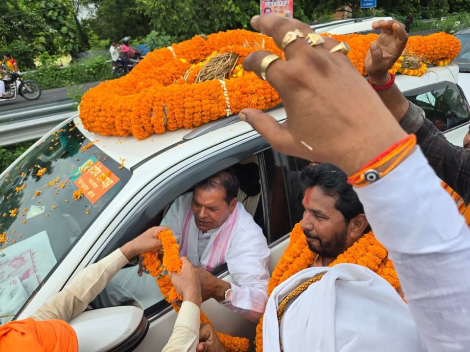 विनोद राय के स्वागत में पूर्व विधायक जय चौबे का भव्य शक्ति प्रदर्शन