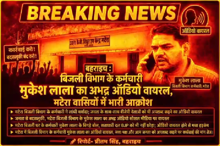 बीजेपी नेताओं और जनता को अपशब्द कहने वाले बिजली कर्मी पर फूटा गुस्सा