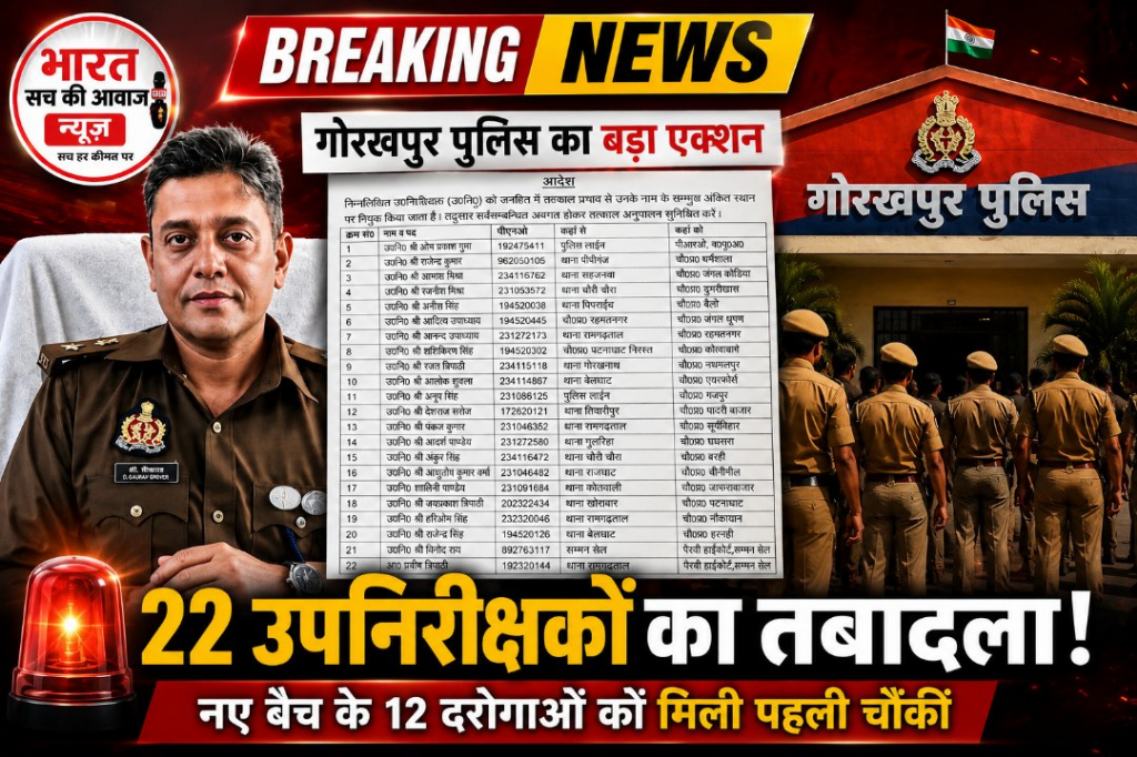 कानून-व्यवस्था चुस्त करने के लिए 22 उप निरीक्षकों के कार्यक्षेत्र बदले