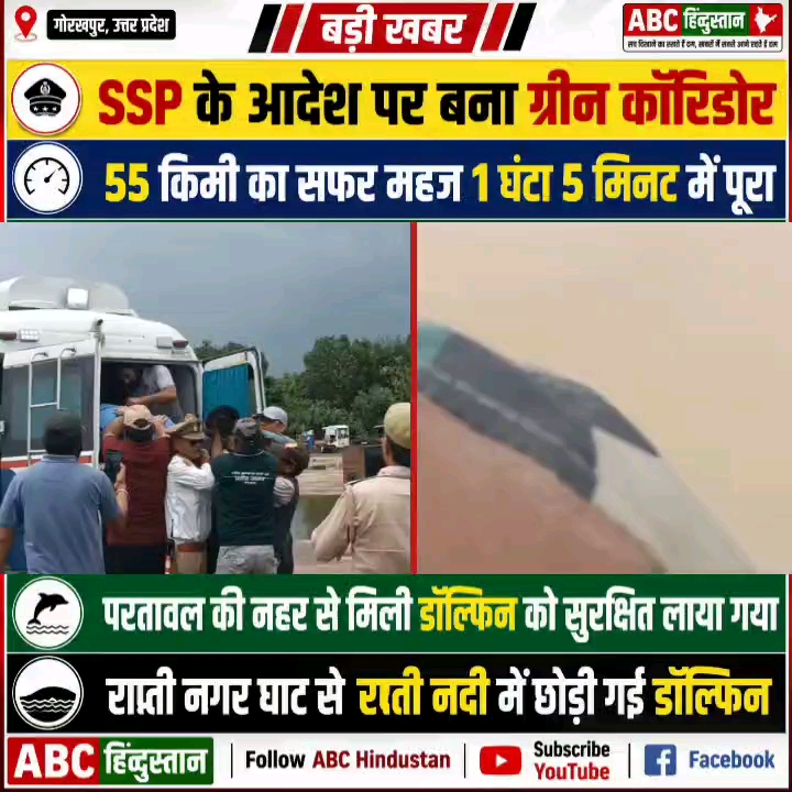ग्रीन कॉरिडोर से बचाई डॉल्फिन की जान, पुलिस की संवेदनशीलता बनी मिसाल