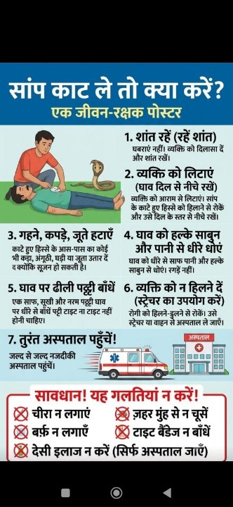 सांप के काटने पर झाड़-फूंक में न गंवाएं समय, सीधे अस्पताल जाएं