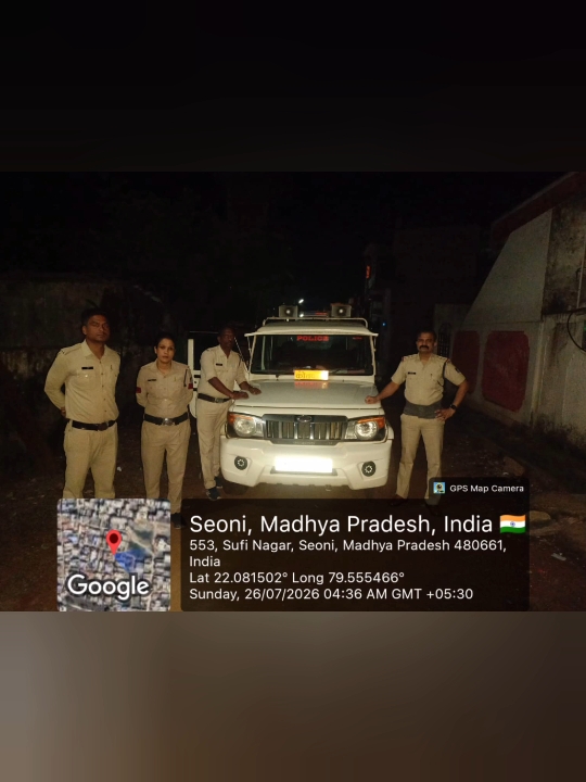 नाईट काम्बिंग ऑपरेशन में सिवनी पुलिस का बड़ा एक्शन, 103 वारंटी गिरफ्तार