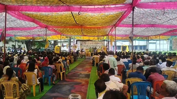 मंडला में आदिवासी दिवस समारोह, स्टेडियम ग्राउंड में उत्सव