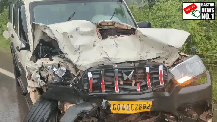 तेज रफ्तार स्कार्पियो ने मारी टक्कर, मंत्री बाल-बाल बचे