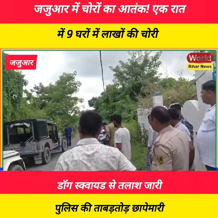 जजुआर में चोरों का आतंक! एक रात में 9 घरों से लाखों की चोरी