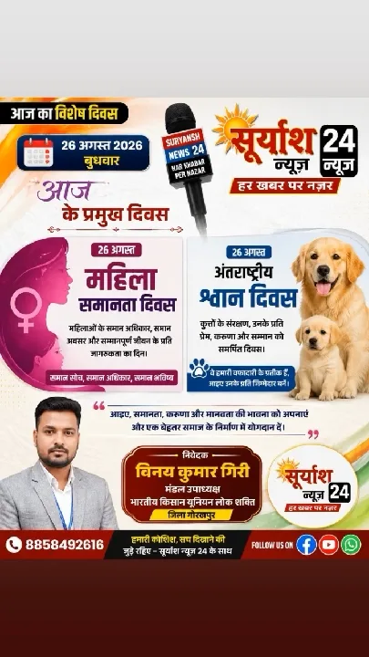 सूर्यांश न्यूज़ 24 की शुभकामनाएं