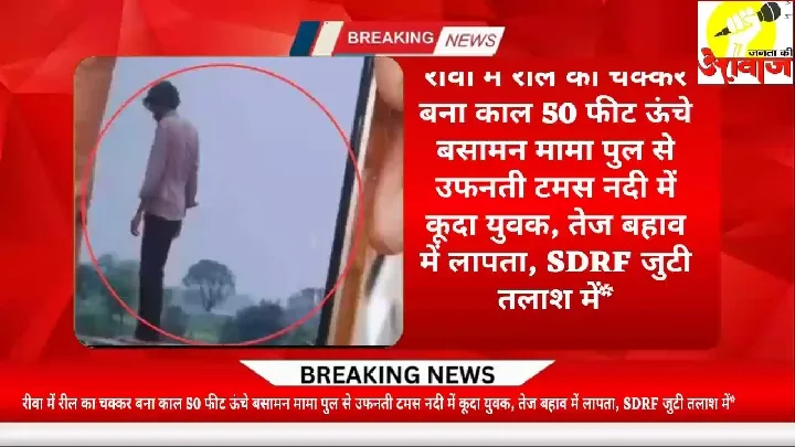 रीवा में रील का चक्कर बना काल युवक पुल से नदी में कूदा, SDRF तलाश में जुटी