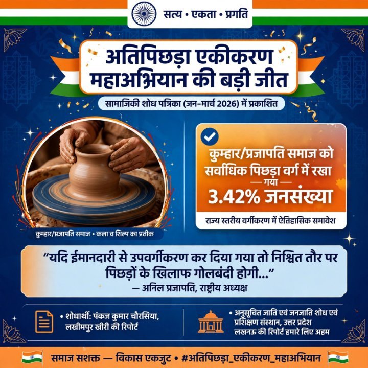गर्व का क्षण: अतिपिछड़ा समाज को सर्वाधिक पिछड़ा वर्ग में मान्यता
