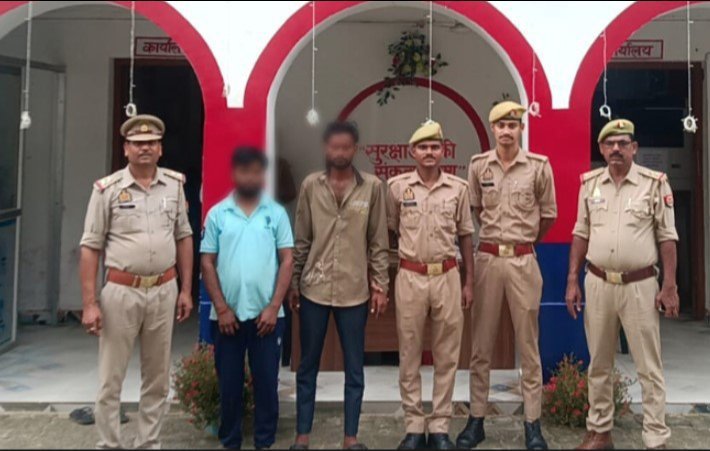 चोरी की बुलट मोटरसाइकिल बेचने वाले दो अभियुक्त गिरफ्तार