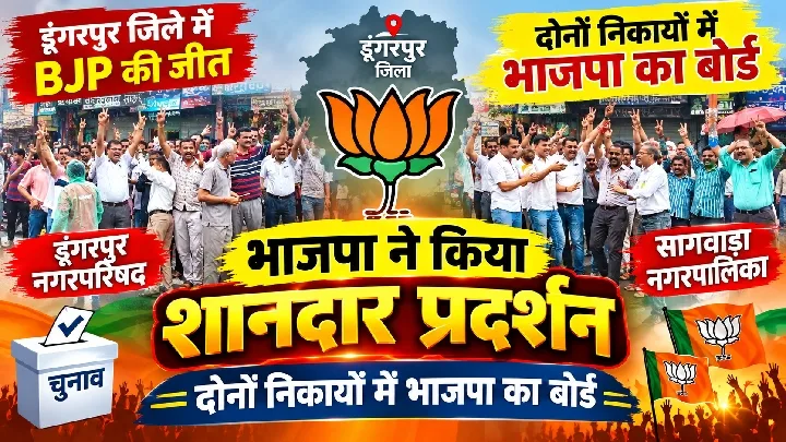 डूंगरपुर-सागवाड़ा में भाजपा का दबदबा, दोनों निकायों में बोर्ड बनाया