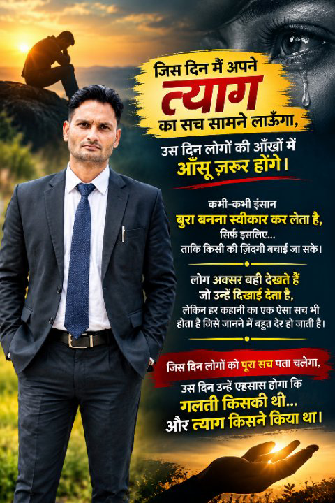 त्याग का सच सामने आते ही आँखों में आँसू होंगे