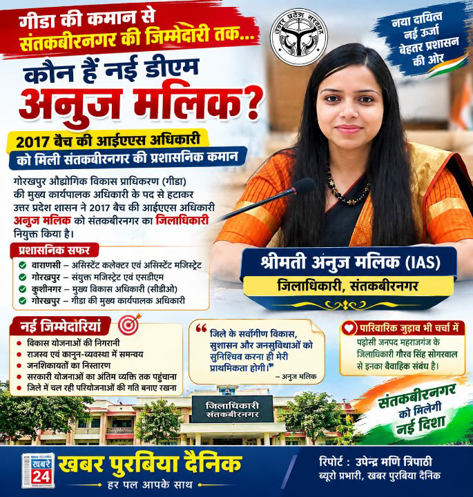 संत कबीरनगर को मिली नई डीएम, विकास और पारदर्शिता पर फोकस